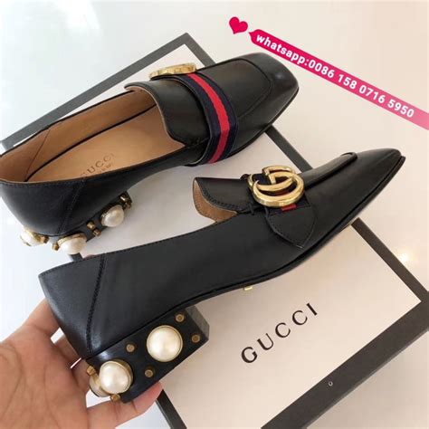 ebay ladies gucci loafers|Gucci pearl loafer.